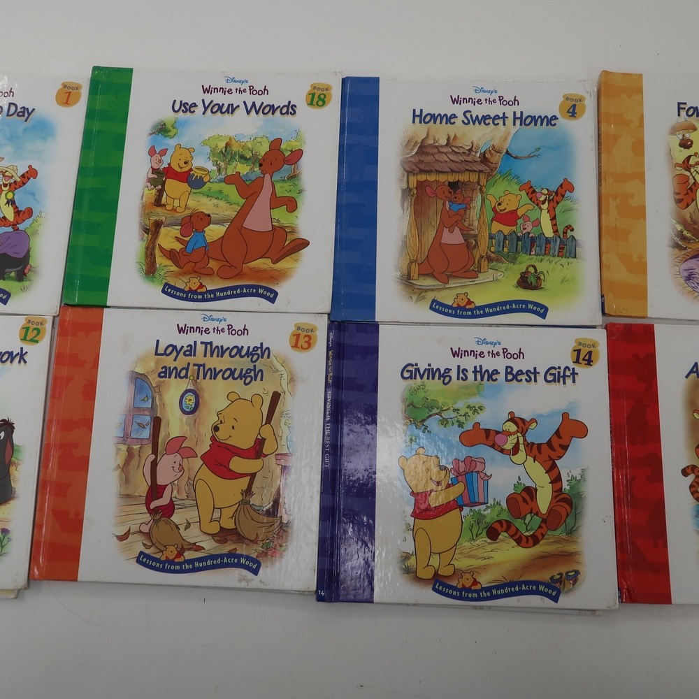 Lot of 8 Disney Winnie the Pooh Books Science Learning Hardcover 1,4,12,13,14,18